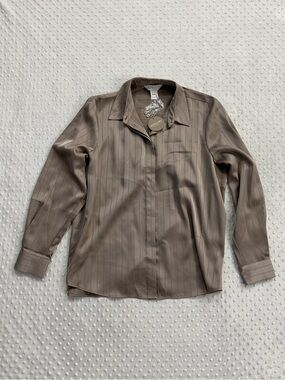 Apricot Taupe Dress Shirt (L)